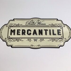 The Pioneer Woman Mercantile Sign Ree Drummond 20” Embossed Tin Farmhouse Booth